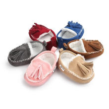 Mocasines de invierno infantil de 6 colores Zapatos de bebé antideslizantes de suela suave unisex